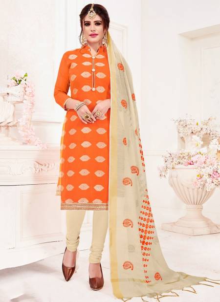 Orange Colour Bindiya Rahul NX New Latest Ethnic Wear Jacquard Salwar Suit Collection 1005